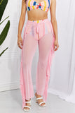 Take Me To The Beach Mesh Ruffle Cover-Up Pants