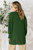 Ribbed Open Front Long Sleeve Cardigan - 2 color options