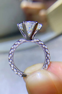 Forever Love Side Stone 5 Carat Moissanite Ring