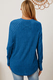 Ribbed Thumbhole Sleeve Top- Multiple Colors Available