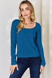 Ribbed Long Sleeve Top - Multiple Colors Available