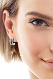 Moissanite 925 Sterling Silver C-Hoop Earrings - 2 Options