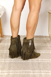 Tassel Wedge Heel Ankle Booties