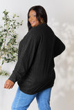 Ribbed Open Front Long Sleeve Cardigan - 2 color options