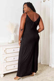 Soft Rayon Spaghetti Strap Tied Wide Leg Jumpsuit - 3 Color Options