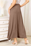 Soft Rayon Drawstring Waist Maxi Skirt - Multiple color options