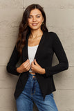 Long Sleeve Lapel Collar Blazer - 2 color options