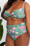 Take A Dip Twist High-Rise Bikini in Sage