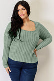 Ribbed Long Sleeve Top - Multiple Colors Available