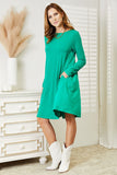 Long Sleeve Flare Dress with Pockets