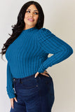 Ribbed Mock Neck Puff Sleeve Top - Multiple Colors Available