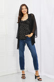 Melody Just Breathe Chiffon Kimono in Black