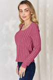 Ribbed Long Sleeve Top - Multiple Colors Available