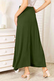 Soft Rayon Drawstring Waist Maxi Skirt - Multiple color options