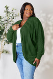 Ribbed Open Front Long Sleeve Cardigan - 2 color options