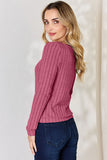 Ribbed Long Sleeve Top - Multiple Colors Available