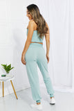 Zenana Stylish Comfort Smocked Tube Top & Joggers Set