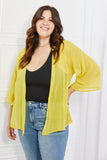 Just Breathe Chiffon Kimono in Yellow