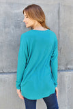 Round Neck Dropped Shoulder Top - multiple colors